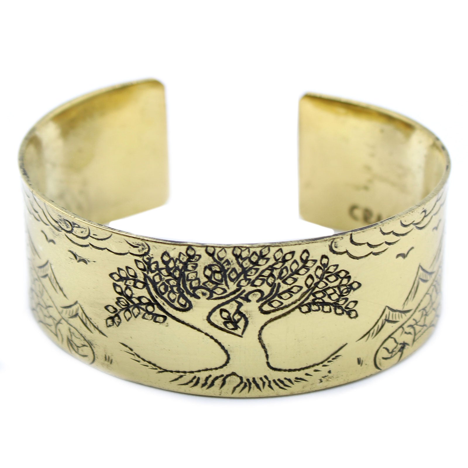 Brass Tibetan Mantra Bracelet - Tree of Life