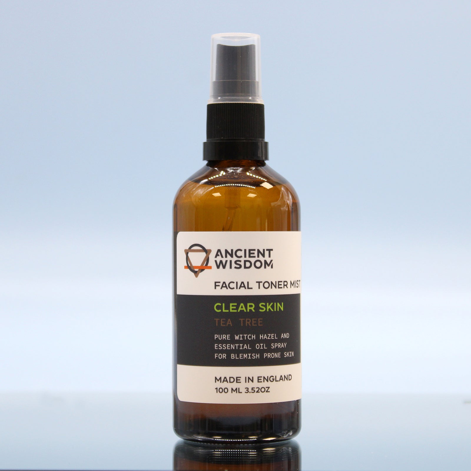 Facial Toner Mist - Clear Skin - Pure Witch Hazel with Tea Tree 100ml