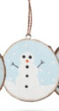 Let it Snow - Hand Painted Log Xmas Decor