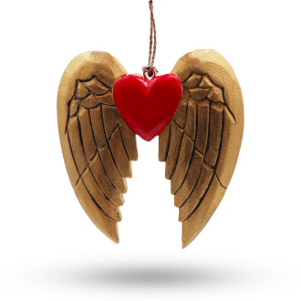 Angel Wing & Heart - Black Detail