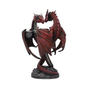 Dragon Heart Anne Stokes romantic gothic candle holder - 23cm