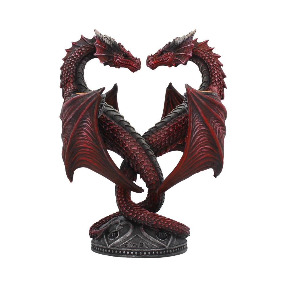 Dragon Heart Anne Stokes romantic gothic candle holder - 23cm