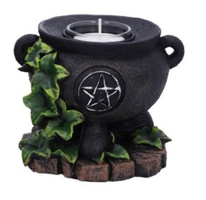 Ivy Cauldron Candle Holder 11cm
