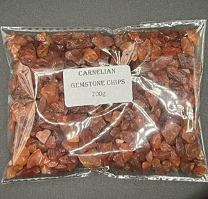 Carnelian Gemstone Chips - 200g
