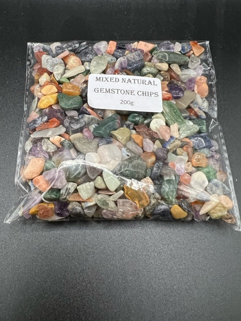 Mixed Natural Gemstone Chips - 200g