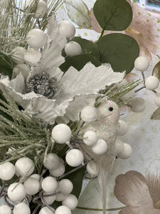 Christmas Bouquet - White Theme with Mistletoe & Eucalyptus
