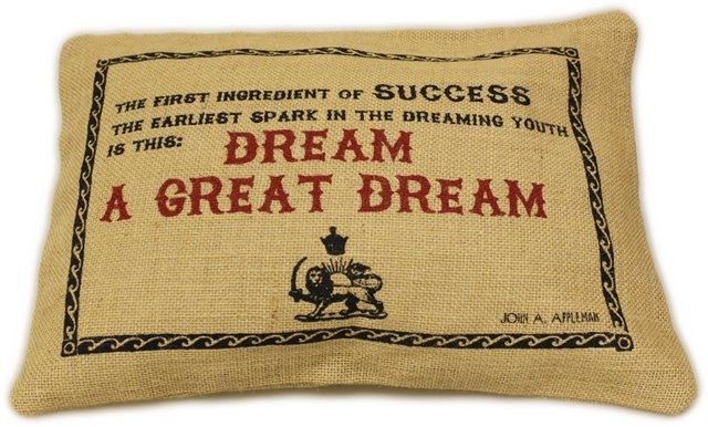 Washed Jute Cushion 38x25cm - A Great Dream