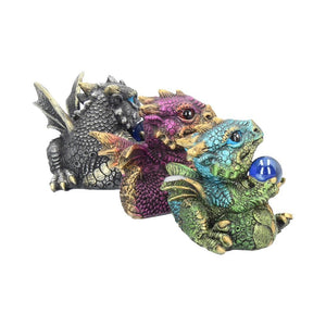 Cute Baby Dragons with Crystal Ball - 7cm