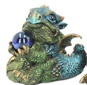 Cute Baby Dragons with Crystal Ball - 7cm