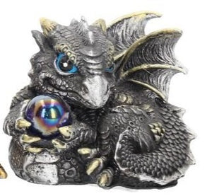 Cute Baby Dragons with Crystal Ball - 7cm